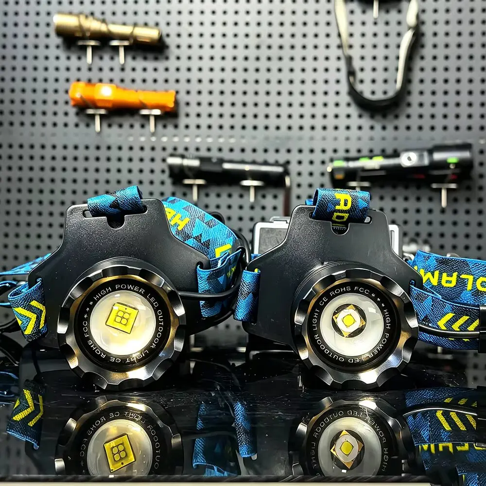 Powerful Super Bright 4*LED Spotlight Long Range Headlamp Zoom Headlight Head Flashlight Strong Light Lamp Outdoor Fishing