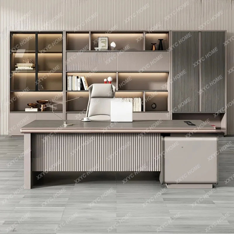 XXGaming Computer Desk L Shaped Organizer Standing Modern Boss Table Chair Combination Workshop Business Luxury Office Furniture