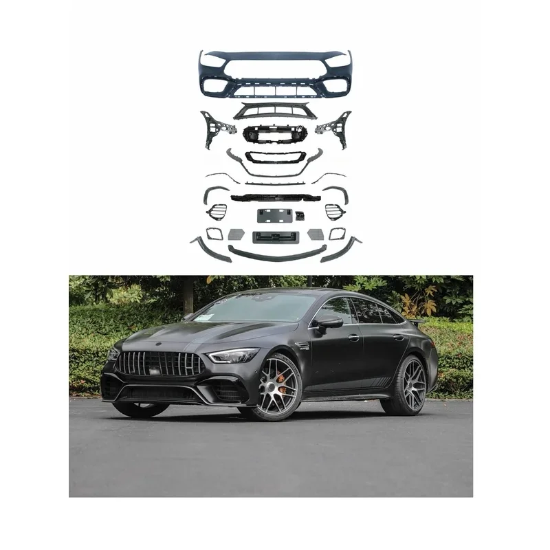 Practical Body Kit Front Bumper Assembly Exterior Upgrade Sport Style Universal Fit Car Auto Guard