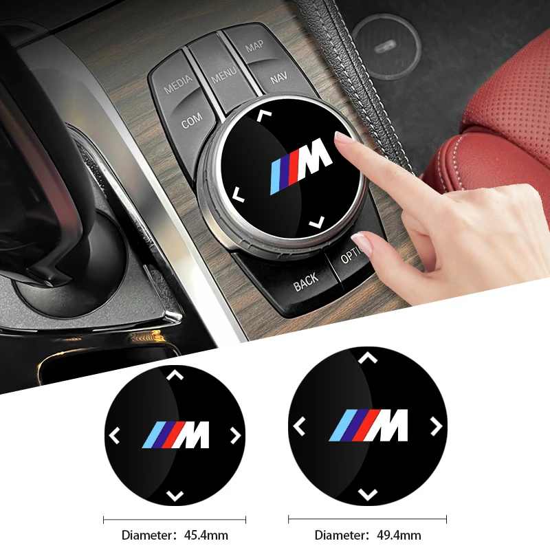 Auto Multimedia manopola pulsante decorazione adesivo accessori Auto per BMW M X1 X3 X5 X6 X7 E30 E90 M3 E84 E83 F25 E91 E60 F15 F16 E