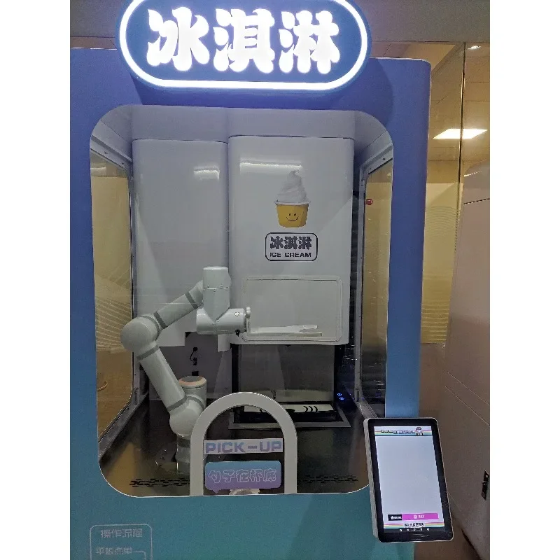 The Ice Cream Vending Machine Operates 24 Hours  Featuring an Intelligent Robot with a Six-axis Robotic Arm Custom