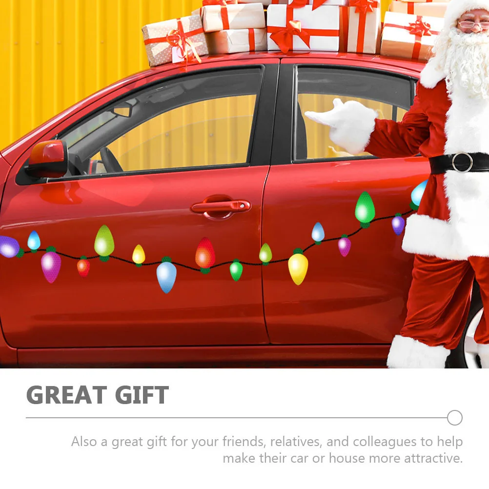 

1Set Reflective Magnetic Stickers Honeycomb Technology Night Visibility Safe Car Christmas Decorations for Vehicles