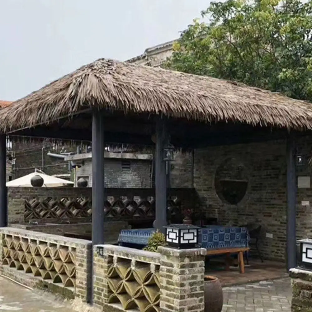 2Pcs Simulated Thatch Straw Roof Artificial Thatch Roofing Decorative Garden Yard Lawn Landscaping Roof Cover DIY Outdoor Patio