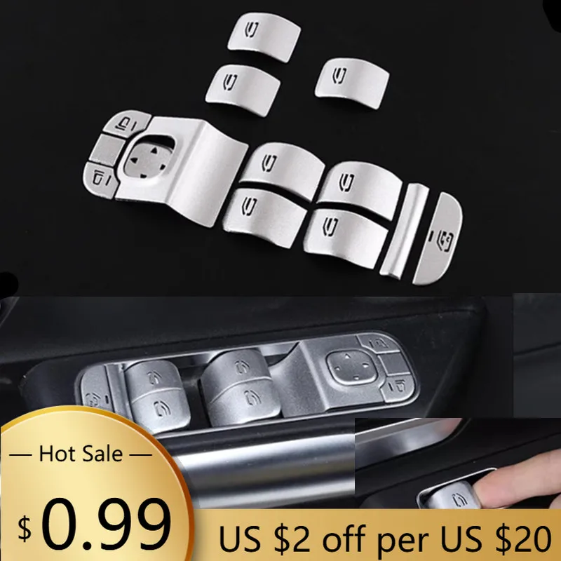 

Чехлы на руль, автомобильные наклейки, оконное стекло, кнопка подъема, отделка для Mercedes Benz A B GLB CLA GLA Class W177 W247 X247 C118 2020-23