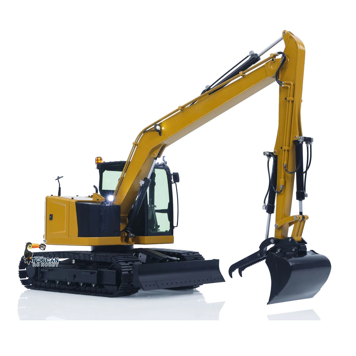 

1/14 RC Hydraulic Excavator C308 4 Valve Remote Control Construction Vehicle Extended Arm Brushless Motor No Sounds Charger