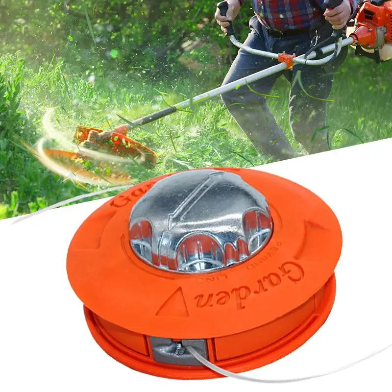 Aluminum Nylon Brush Mower Bump Spool Grass Trimmer 2 Lines Cutter Head Thread Line String Saw Power Brush Cutter