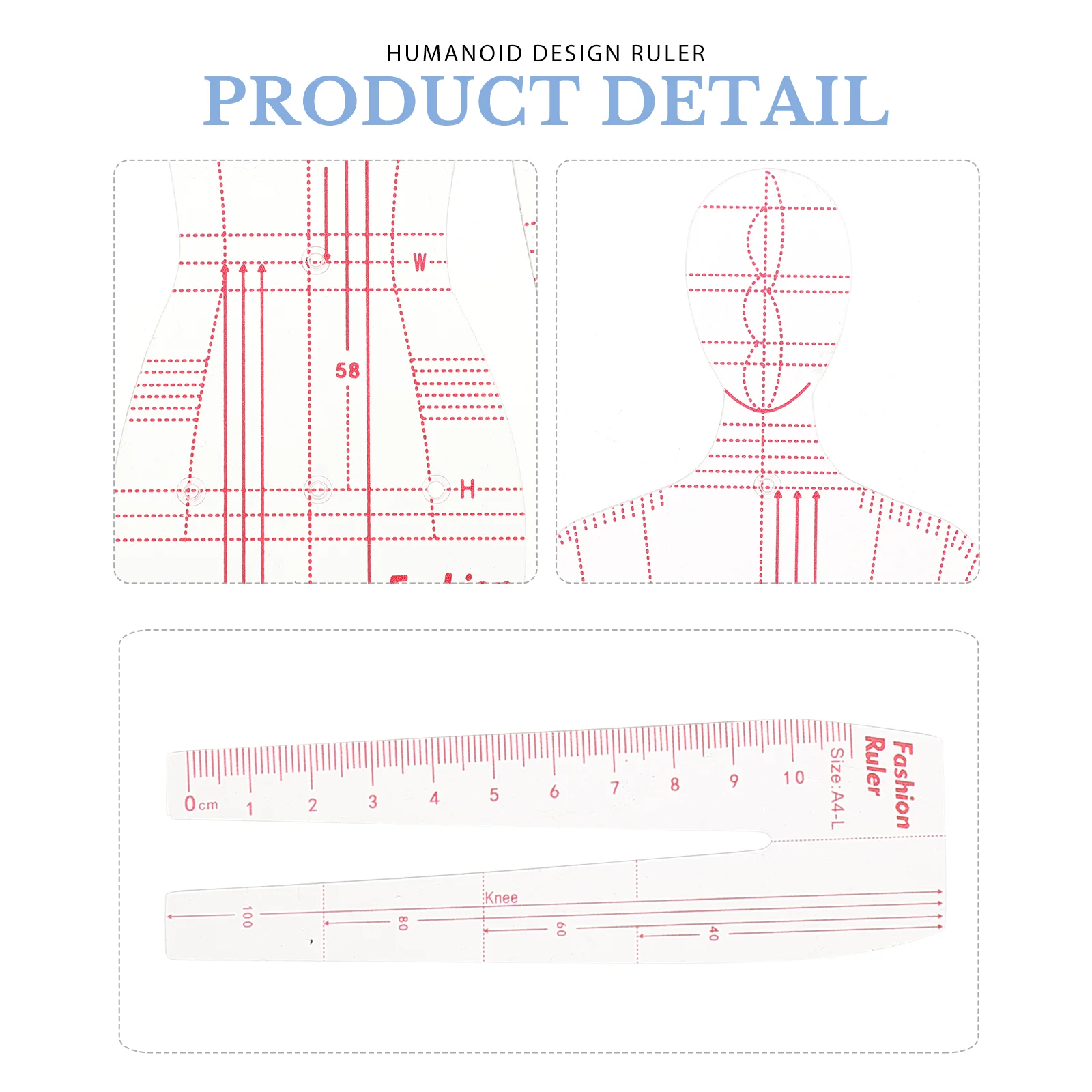 Fashion Design Rulers Set - Geometric Templates for Sewing Pattern Making and Drawing