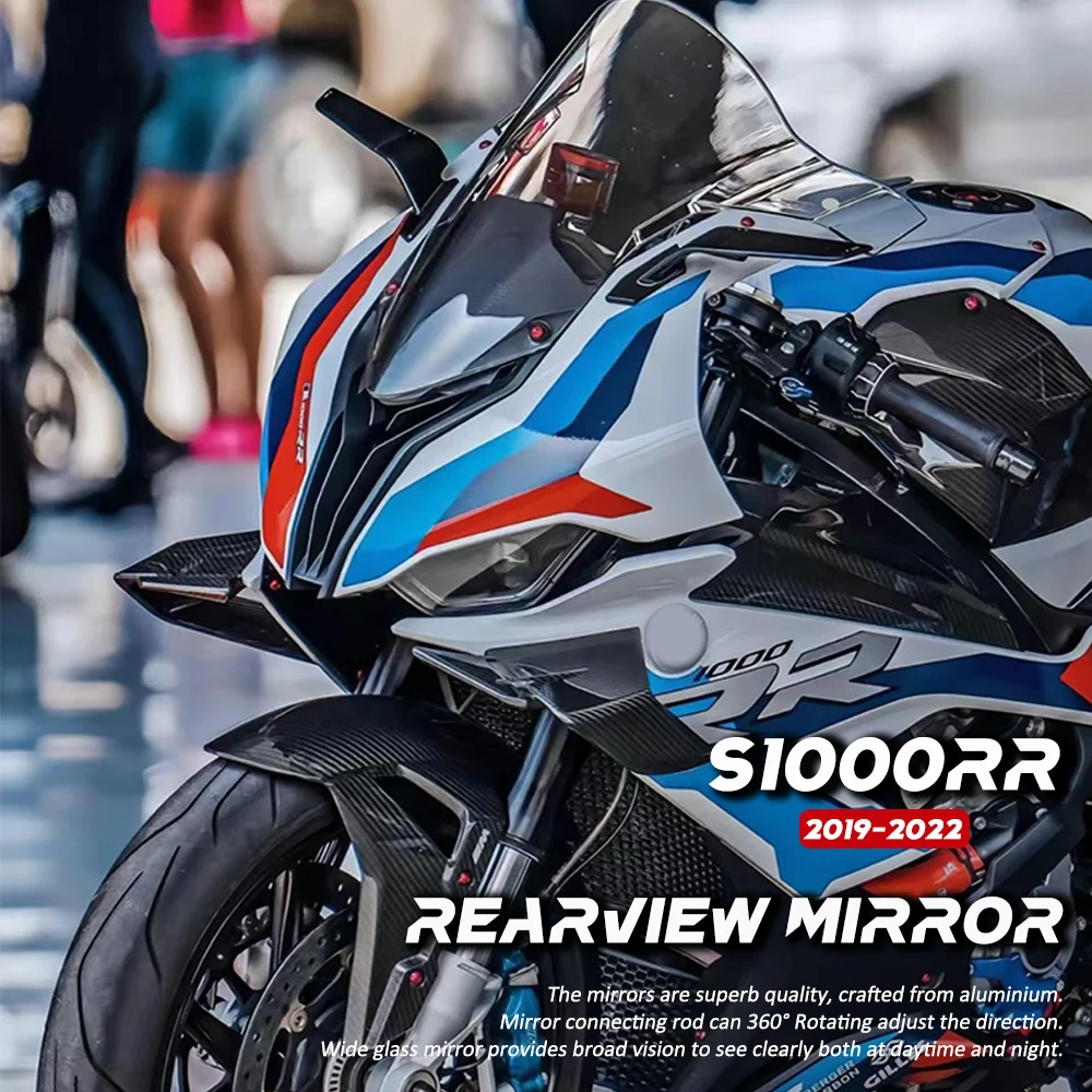 

NEW Rear View Mirrors fit For BMW S1000RR 2019 2020 -2022 M1000RR 2021 2022 S M 1000 RR Motorcycle Rearview Side Mirrors s1000rr