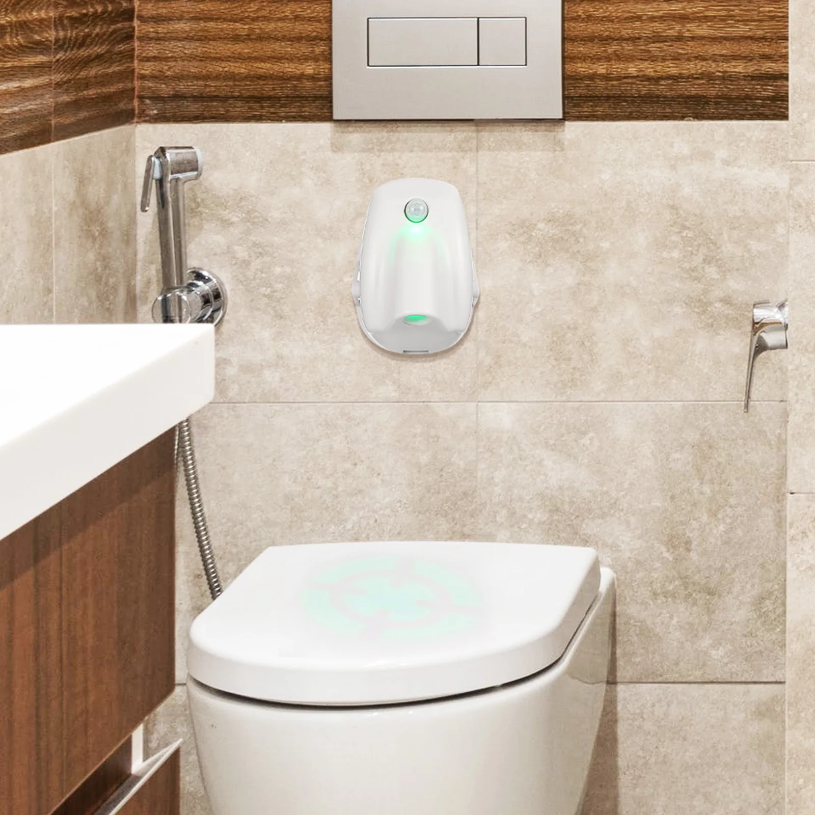 

Motion Sensor LED Toilet Lamp 8 colors Projector Night Light Bathroom Bedroom Easy Install Cleanable Safe Use Energy efficient