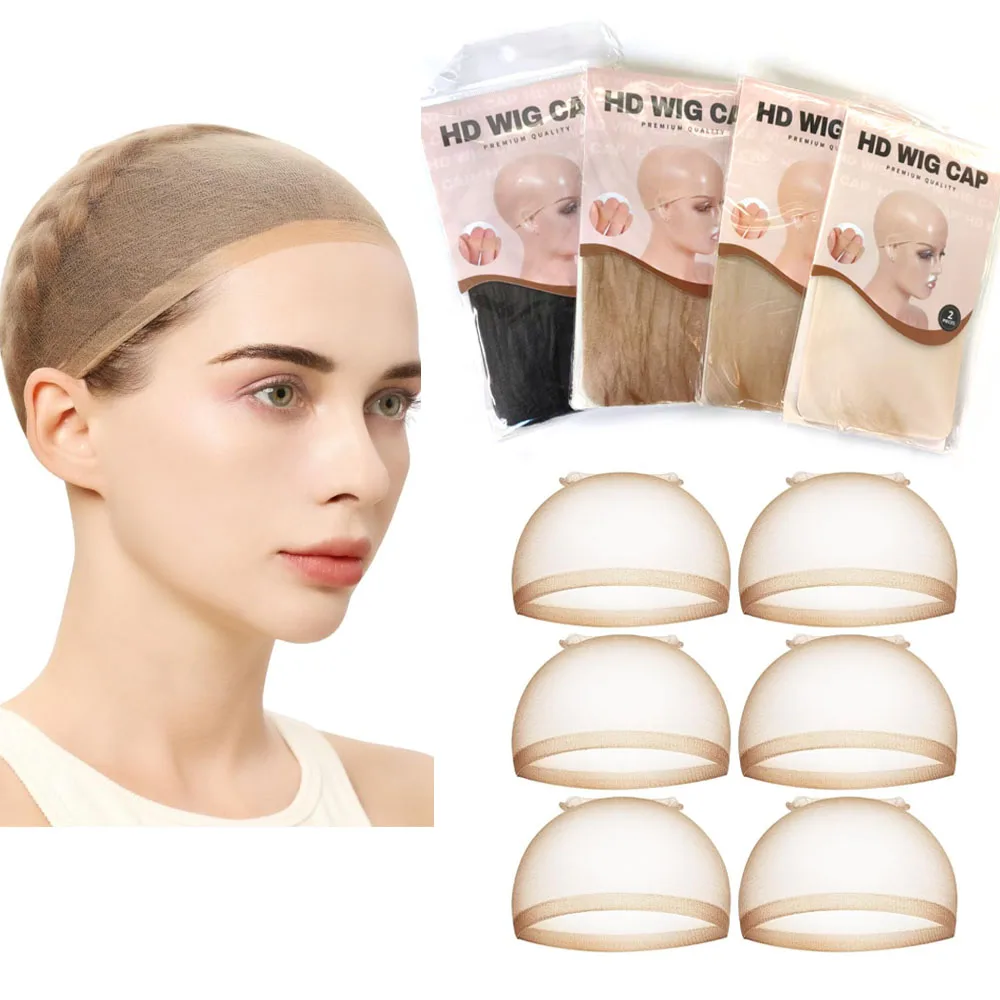 

Wholesale HD Wig Cap for Women Invisible Ultra-thin Stretchy Stocking Caps for Lace Front Wigs Sheer Wig Cap Thin Nylon Cap