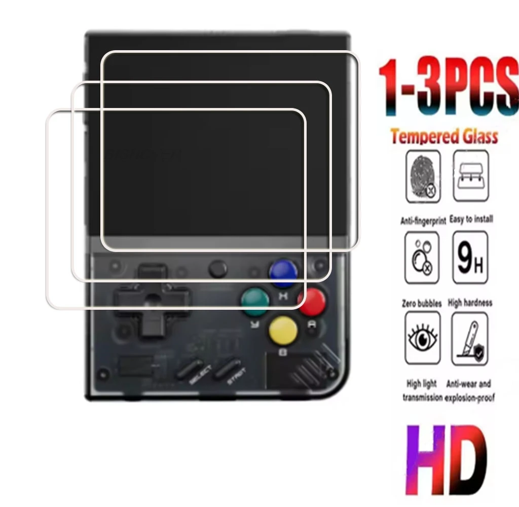 

1-3PCS 9H HD Tempered Glass For Miyoo Mini Plus 3.5" MiyooMini 2.8" MiyooMini Player Games Console Screen Protector Cover Film