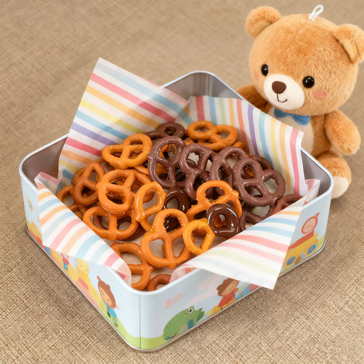 10 Uds. De galletas de caramelo falsas hechas a mano, decoración de pastel con lazo Pretzel, decoraciones de postre, decoración de helado, suministros para hornear
