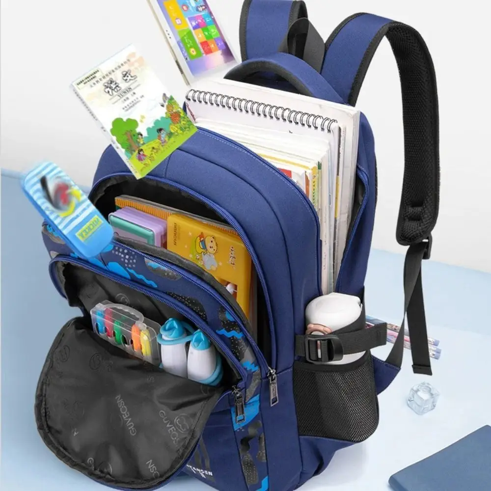 Zaino per bambini di grande capacità zaino impermeabile con stampa Spaceman Bagpack Design riflettente borse per libri primari ortopedici