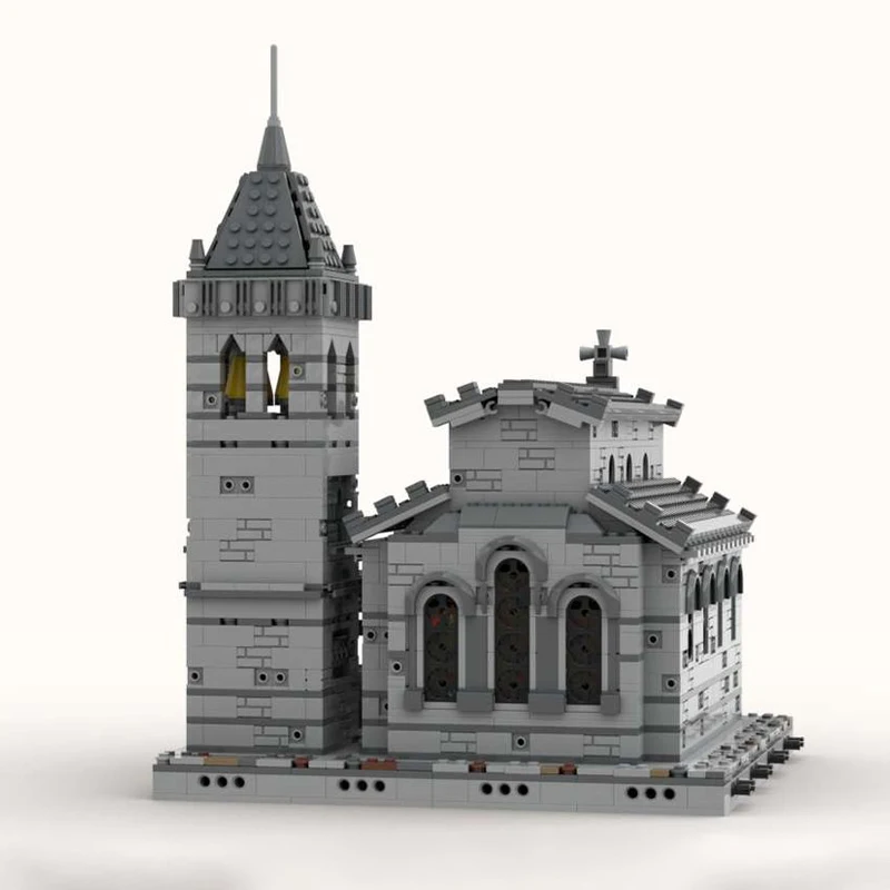 2085PCS Moc Medieval Church Modular Building Block European Church Model Bricks Set Desktop Decoration Kids Toys Gifts