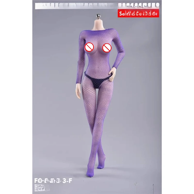 Fire Girl Toys 1/6 Scale FG-YC-003 Female Sexy Grid Jumpsuit Stockings Clothes Model for 12'' Action Figures Body Dolls