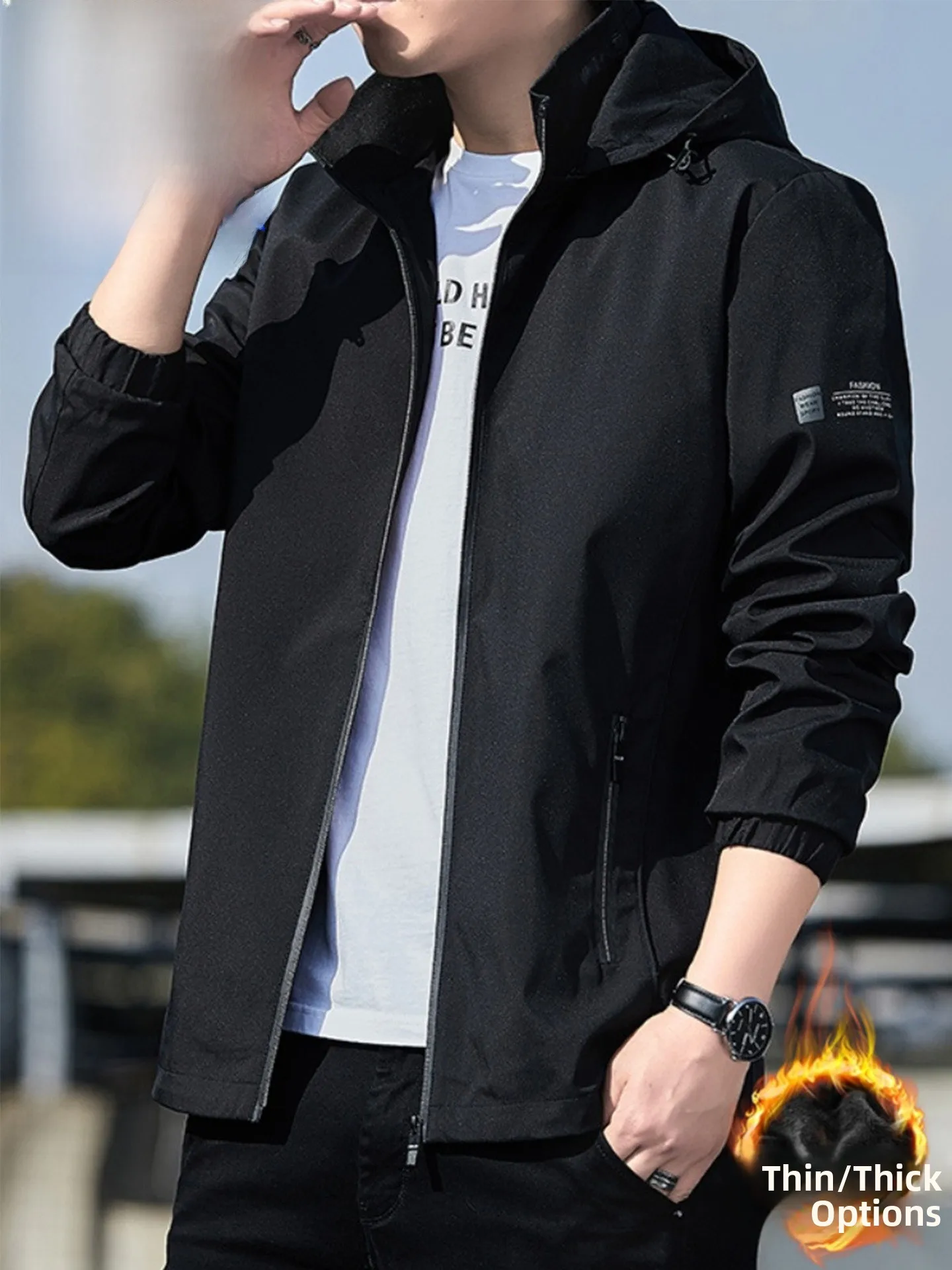 

Paul 2023, весенне-осенняя новая мужская съемная кепка Sle Bla Soft ell Jaet, ветровка на подкладке, пальто