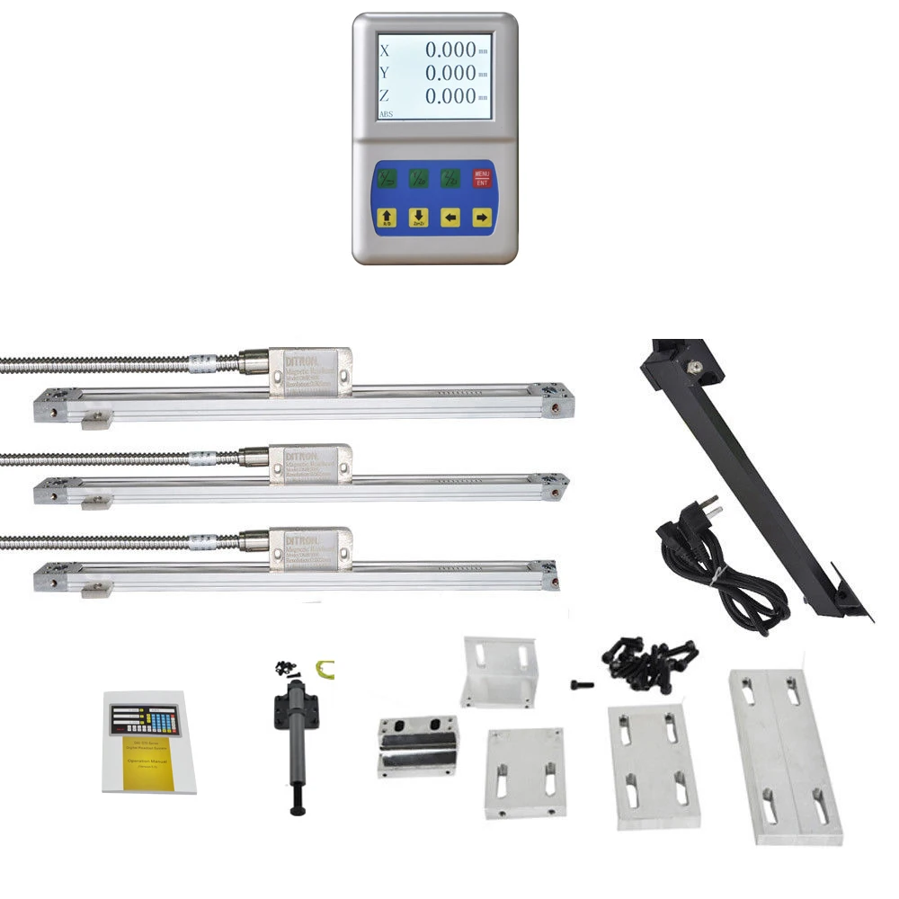 LCD Screen Small Size Dro for Lathe 3 Axis Digital Readout Display System with Optical Encoder 50-3000mm Linear Scale