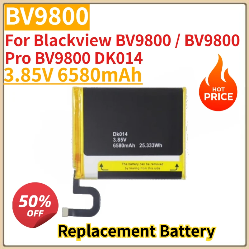 

Новая сменная батарея BV9800 3.85V 6580mAh для мобильного телефона Blackview BV9800 /Pro BV9800 DK014