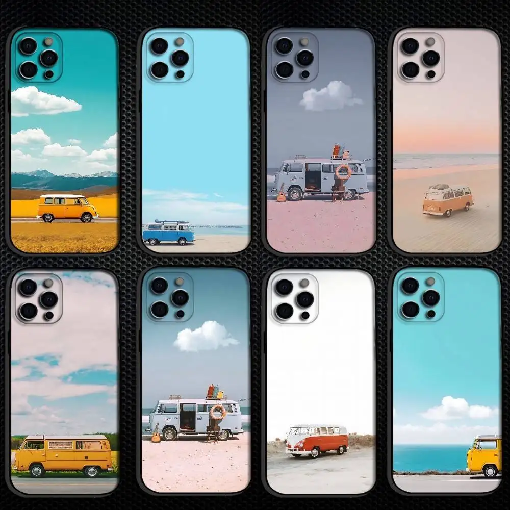 حافظة هاتف السيارة للسفر لهاتف آيفون 16,15,14,13,12,11 بلس، برو ماكس، أخرى غطاء أسود ناعم #1