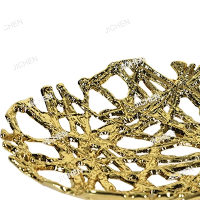 

Simple modern creative abstract midnight flower hollow fruit plate ornament model room living room home art decoration