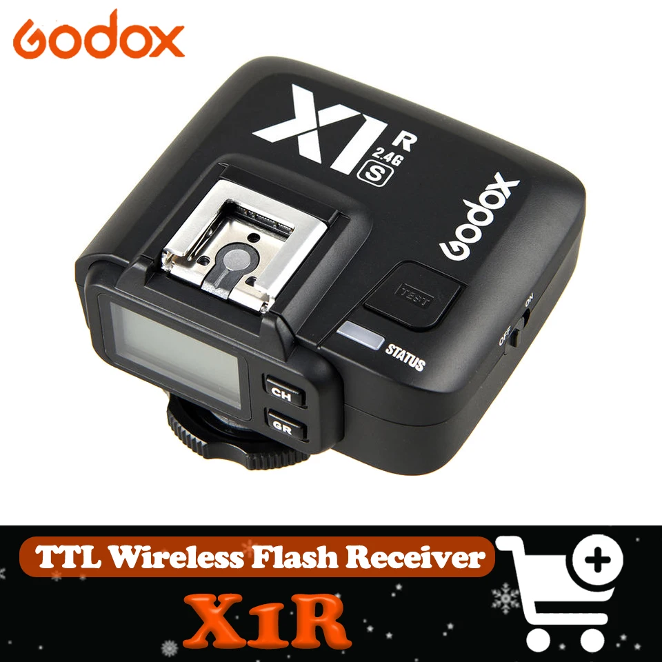 

Godox X1R 2.4G Wireless TTL Hot Shoe On-camera Flash Receiver Photography Accessory compatible with Sony Nikon Canon