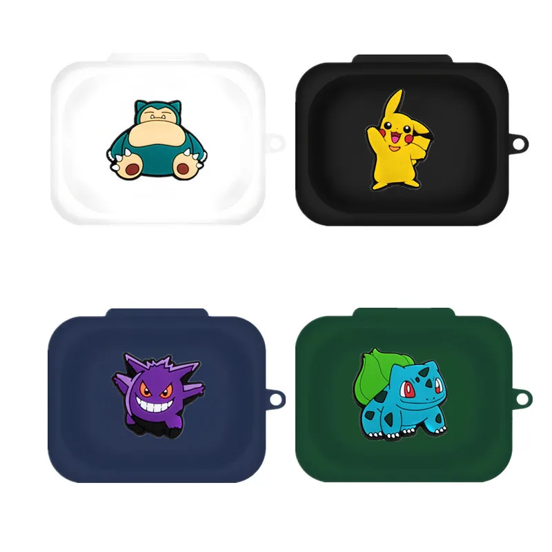 Potdemiel Pokemon Silicone Earphone Case Cover for Nothing Ear (A) Wireless Earbuds Charging Box Protective Shell With Hook