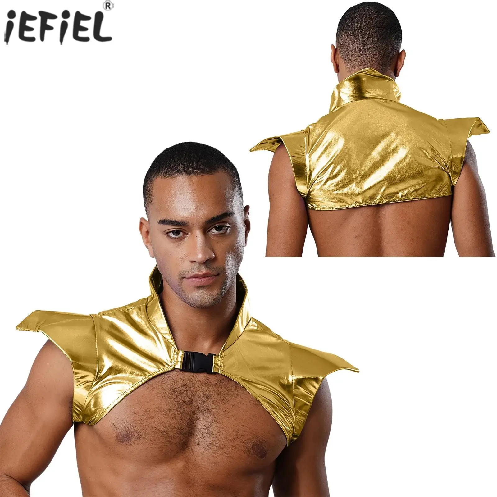 

Halloween Men's Warrior Armor Shrug Costume Accessory Shoulder Epaulet Shawls Warrior Combatant Soldier Role Play Armour Shrugs