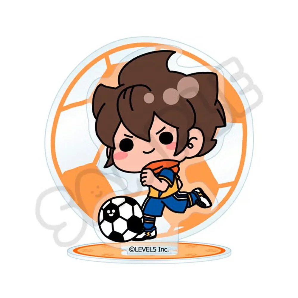 Anime Inazuma Eleven 10cm stand Model Keychain  Meguru Chigiri Hyoma Birthday Tabletop Decoration Christmas Gift