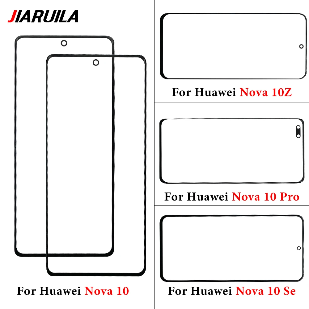 شاشة تعمل باللمس الزجاج الخارجي لهواوي نوفا 12 12i 11 11i 10 10Z Pro Se Ultra LCD الجبهة شاشة تعمل باللمس زجاج عدسة مع OCA
