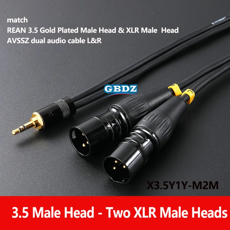 

3.5 mm 3-core Jack to XLR Audio Cable TRS Stereo Male to Male Dual XLR Splitter For Mixer Speakers Amplifiers Microphone Audio