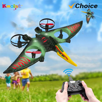 2.4G RC Dinosaur Aircraft Glider Toy Foam Crash Control Plane Model Fixed Wing Flyer Pterosaur RC Flying Toys for Boys Kids Gift