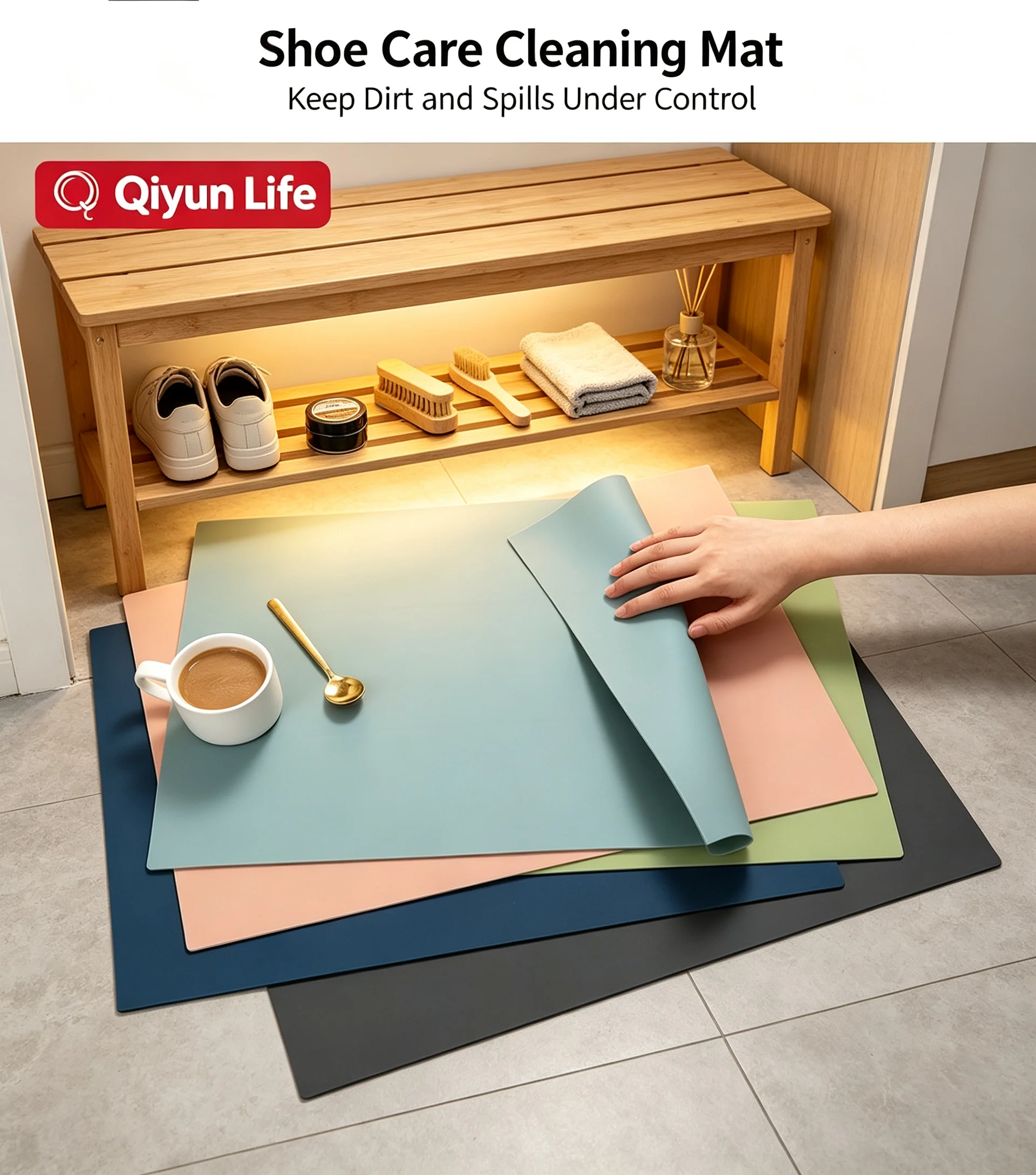Thickened silicone table mat nonslip heat-resistant waterproof oil-proof easy to clean perfect for dining tables and workbenches