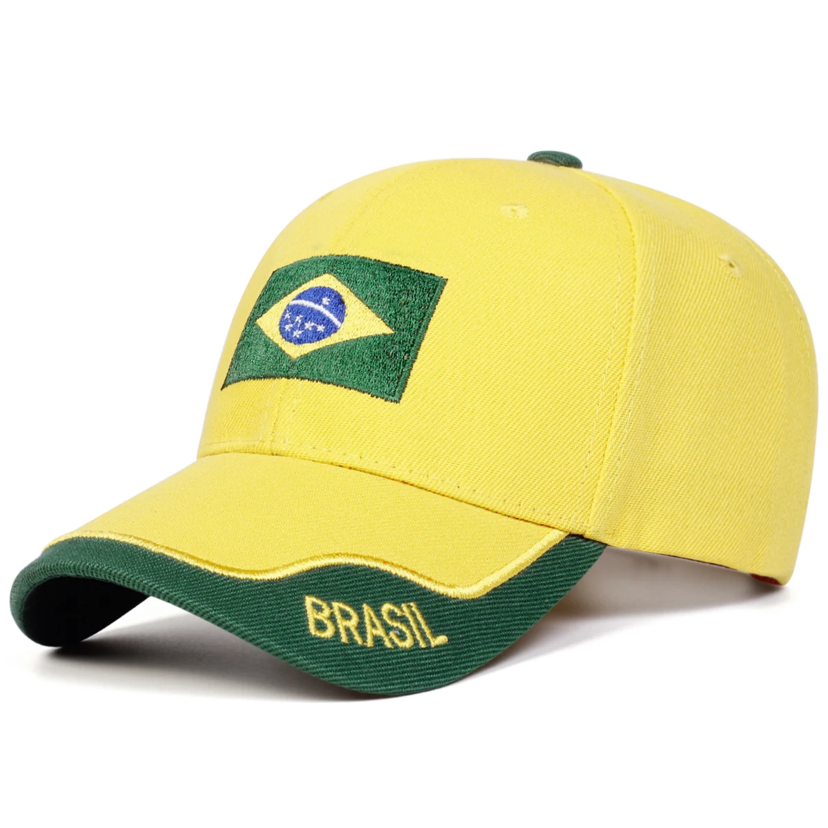 Unisex Brazilian Flag Embroidery Baseball Caps Spring Autumn Outdoor Adjustable Casual Hats Sunscreen Hat Sports Cap