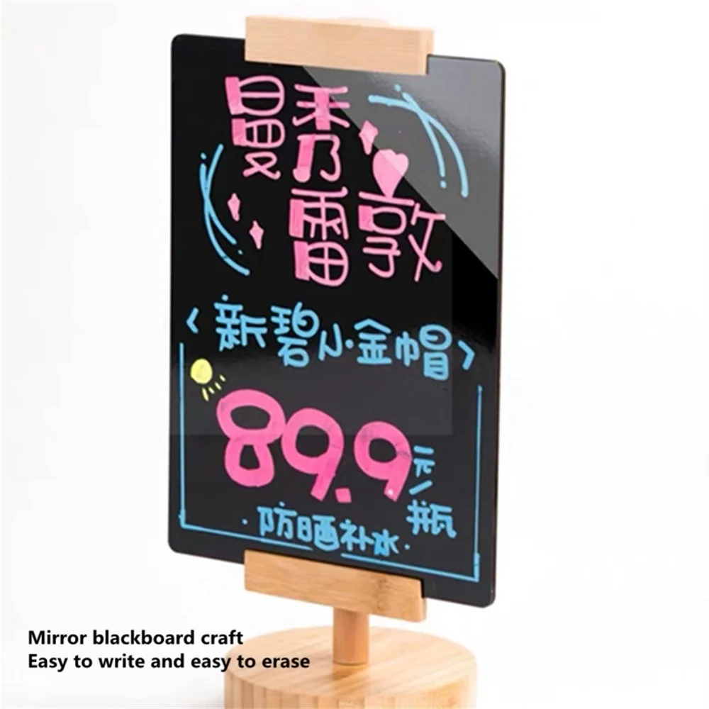 A5 Tabletop Diy Chalkboards Sign Stand Board Menu Card Price List Display For Restaurant Coffee Wedding Decorations