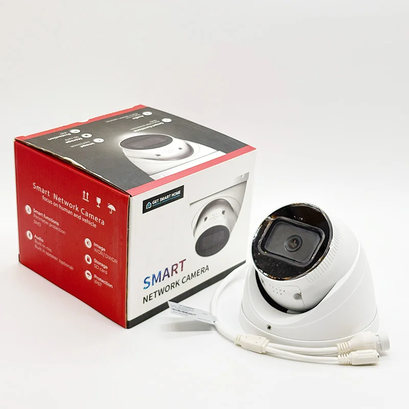 6MP Fixed-Focal IP Camera IR 40m Two-way Talk Perimeter Protection Face& Object Detection People Counting IP67 PoE SD Card Slot