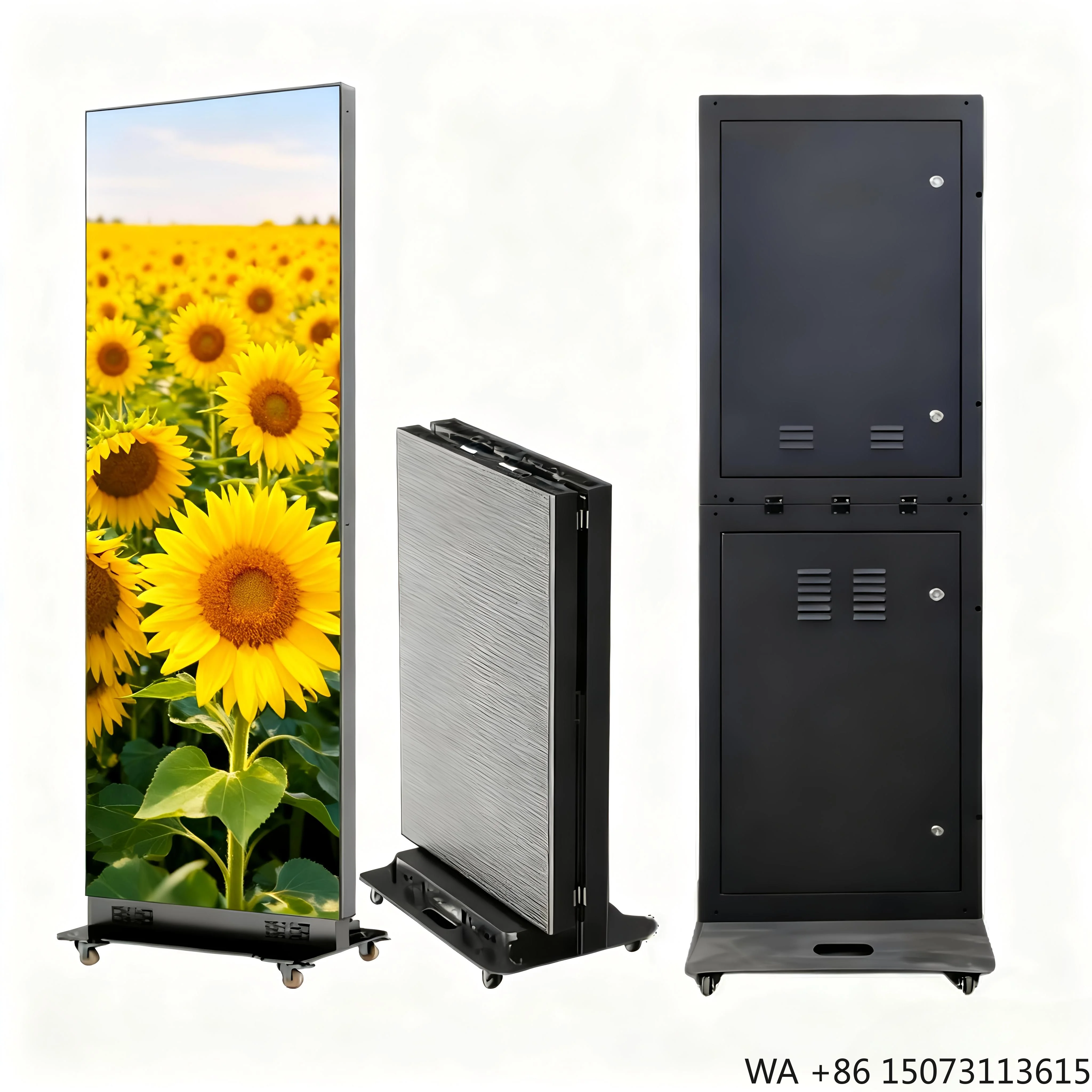 Ekran LED P1.86/P2/P2.5 HD na stojaku do reklamy komercyjnej wewnątrz i na zewnątrz