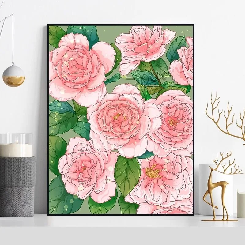 

A-0211 Chrysanthemum Oil Painting on Canvas - Elegant Flower Wall Art