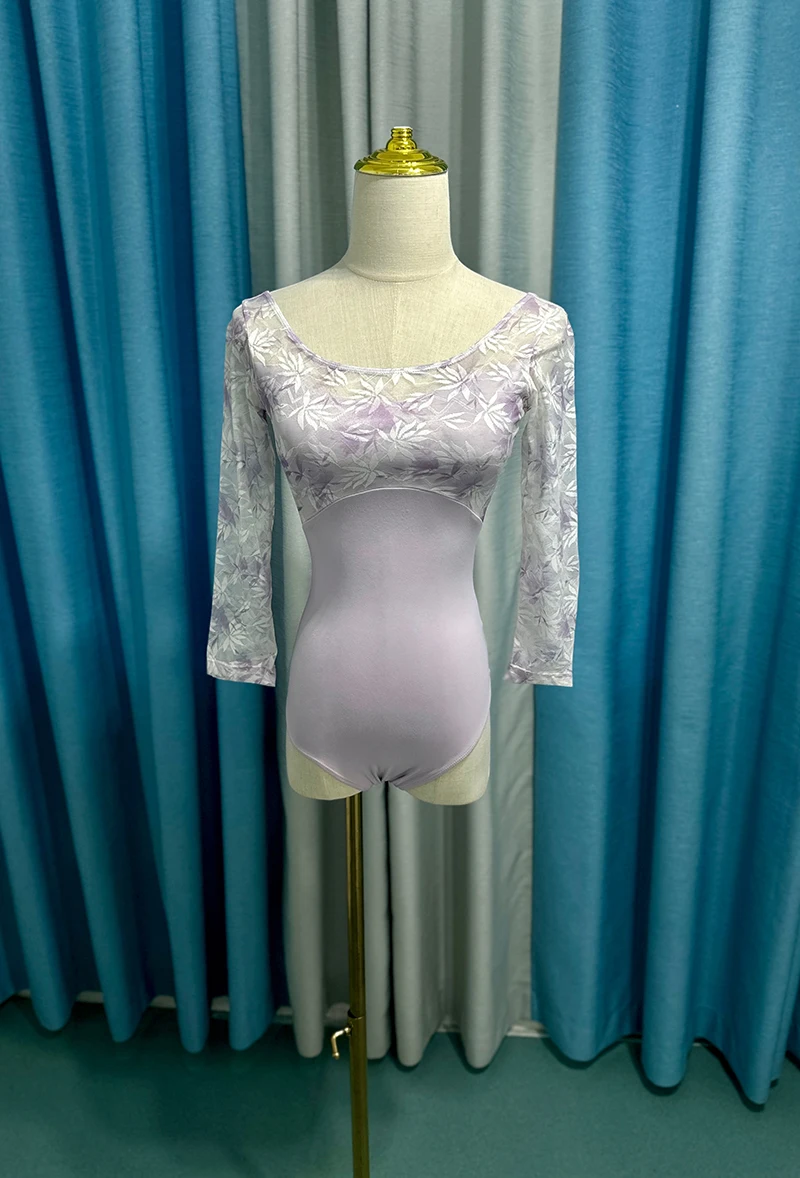 Adult Professional Ballet Leotard Elegant Long Sleeve Practice Ballet Dancing Clothes Women Dance Team Gymnastics Coverall image 6