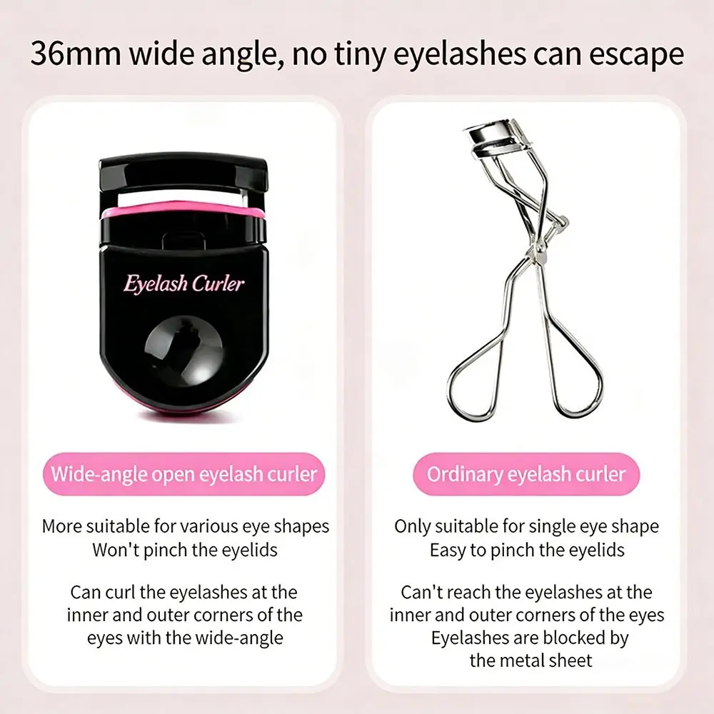 Natural Effect Eyelash Curler Cosmetic Tool Clip Wide-Angle Design Lash Curling Curler Eye Makeup Tools Fit All Eyelash Shapes