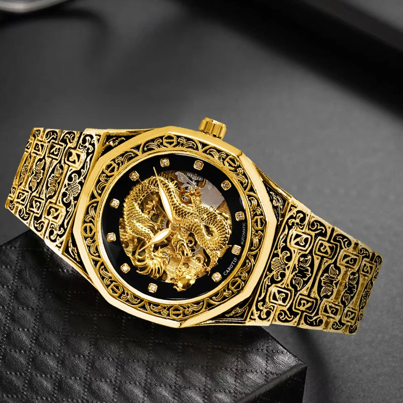 Męski czarno-złoty luksusowy,  – Luxury Watch Gold And Black recenzja i cena