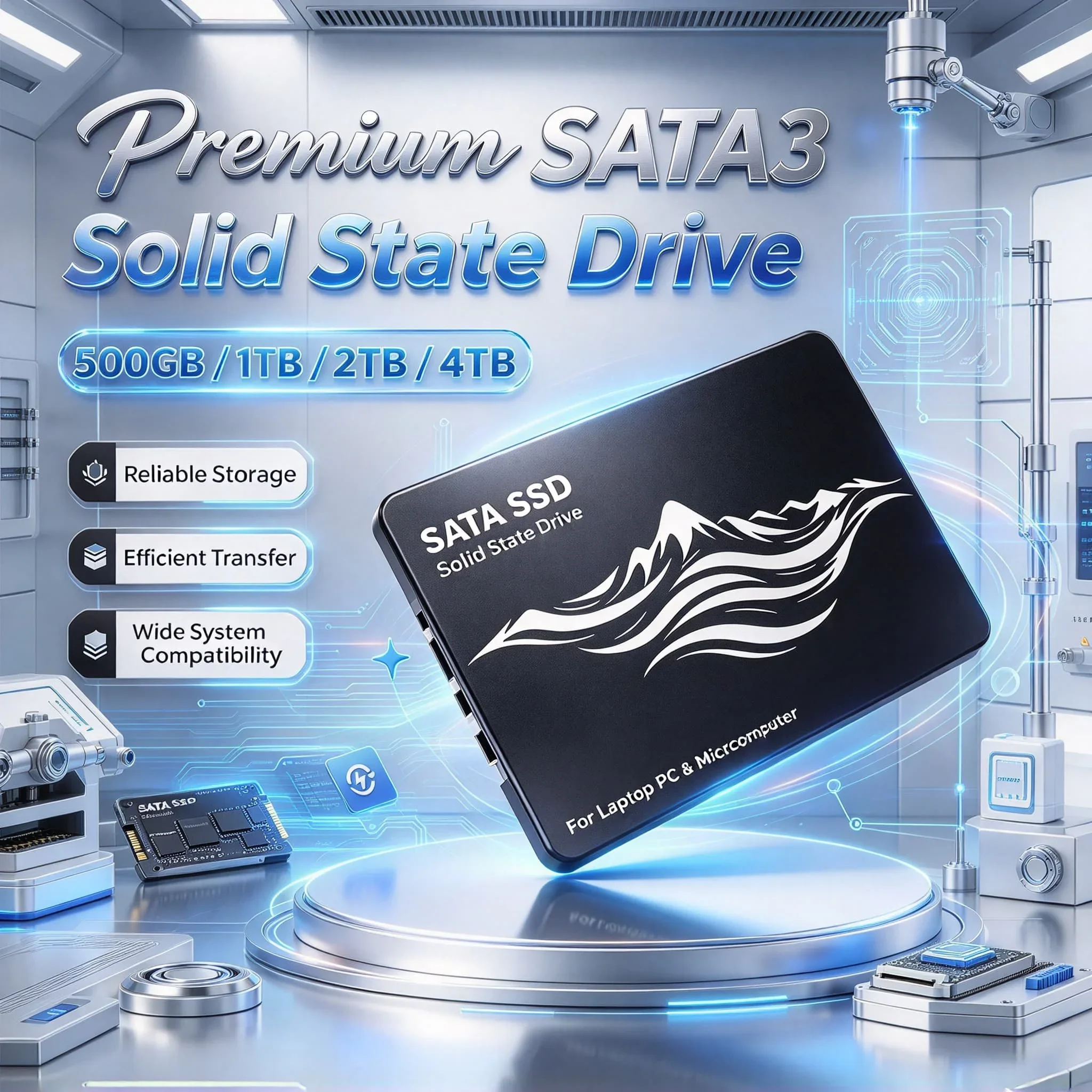2026 4TB 2.5 Inch SATA 3.0 SSD Internal Solid State Drive High Speed Hard Disk for Laptop Desktop PC Microcomputer Upgrade New