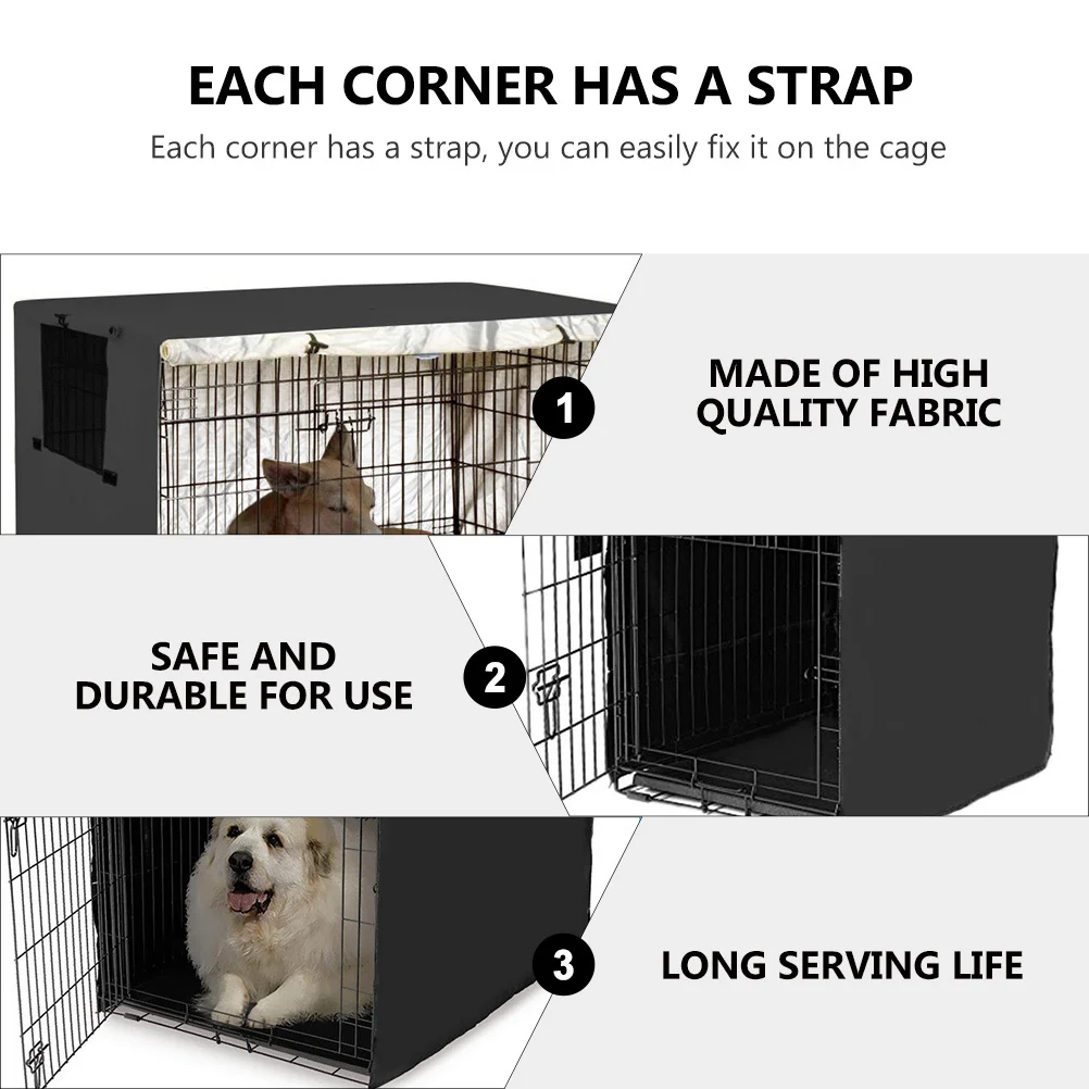 

Pet Crate Cover Waterproof Oxford Cloth For Dog Kennel Protector Lightweight Privacy Cage Cover Outdoor Indoor Use