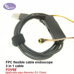 1MP FPC flexible cable endoscope 3-in-1 cable FOV88゜ USB industrial endoscope camera EZ-EN35L-S