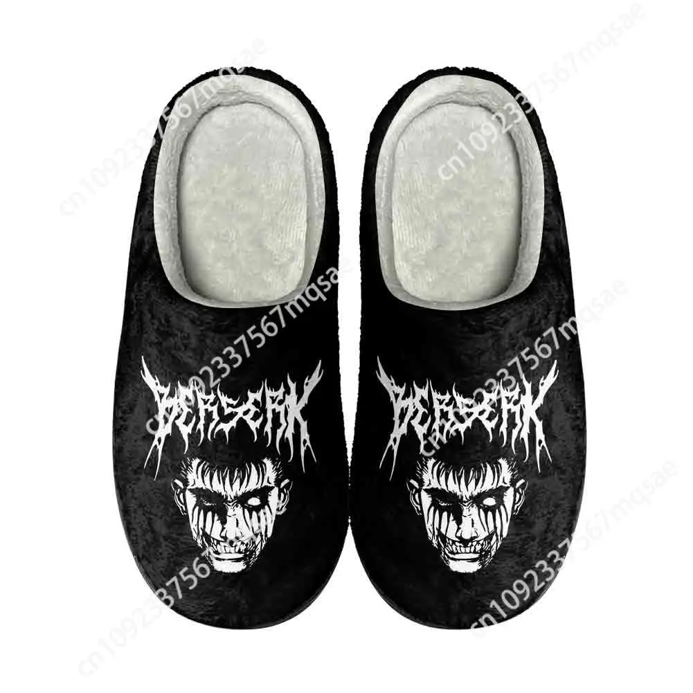 

Berserk Guts Home Cotton Custom Slippers High Quality Mens Womens Teenager Plush Fashion Casual Keep Warm Shoes Thermal Slipper