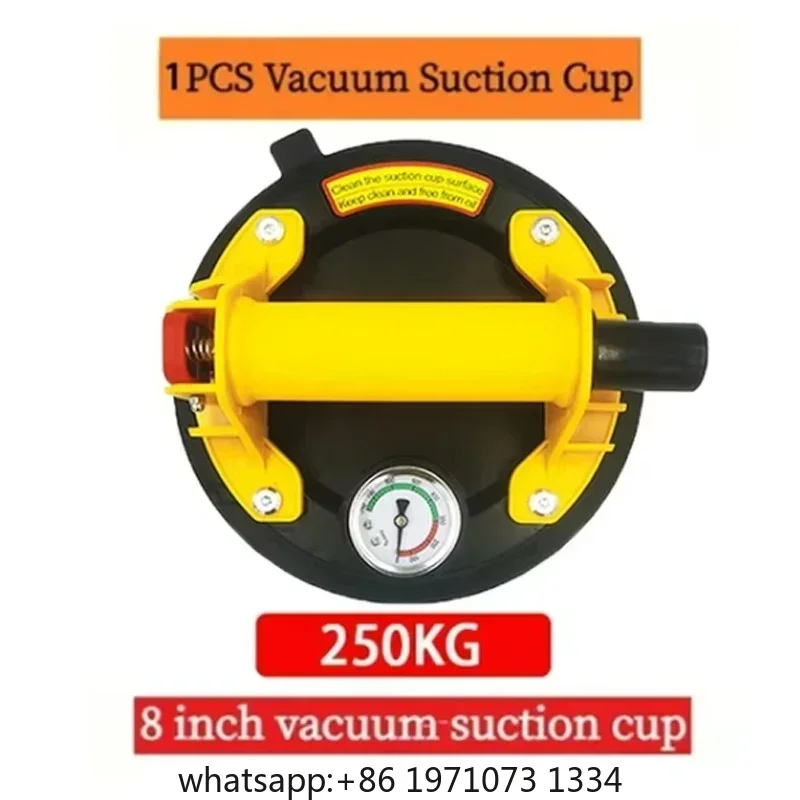 250 kg Vacuum Suction Cup Carrying Capacity Heavy Duty Lifter 8 Inch Hand Pump Suction Cup for Granite Tile Glass Manual Lifting