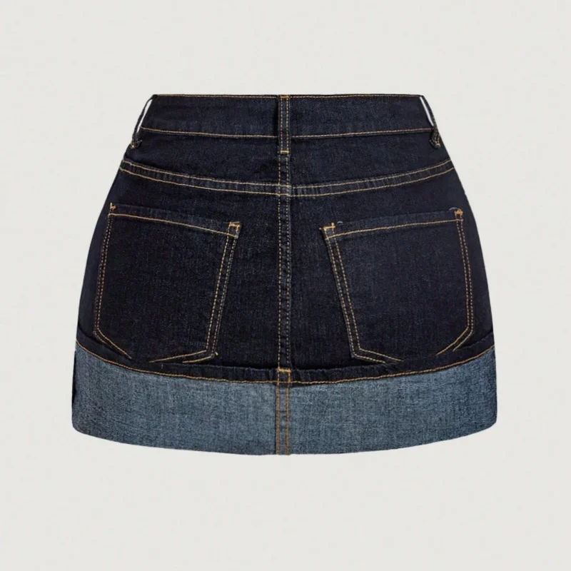 Summer Female Retro Leisure High Waist Jeans Skirts Lady Solid Wrap Hip Mini Skirts Women Korean Fashion Denim Skirt