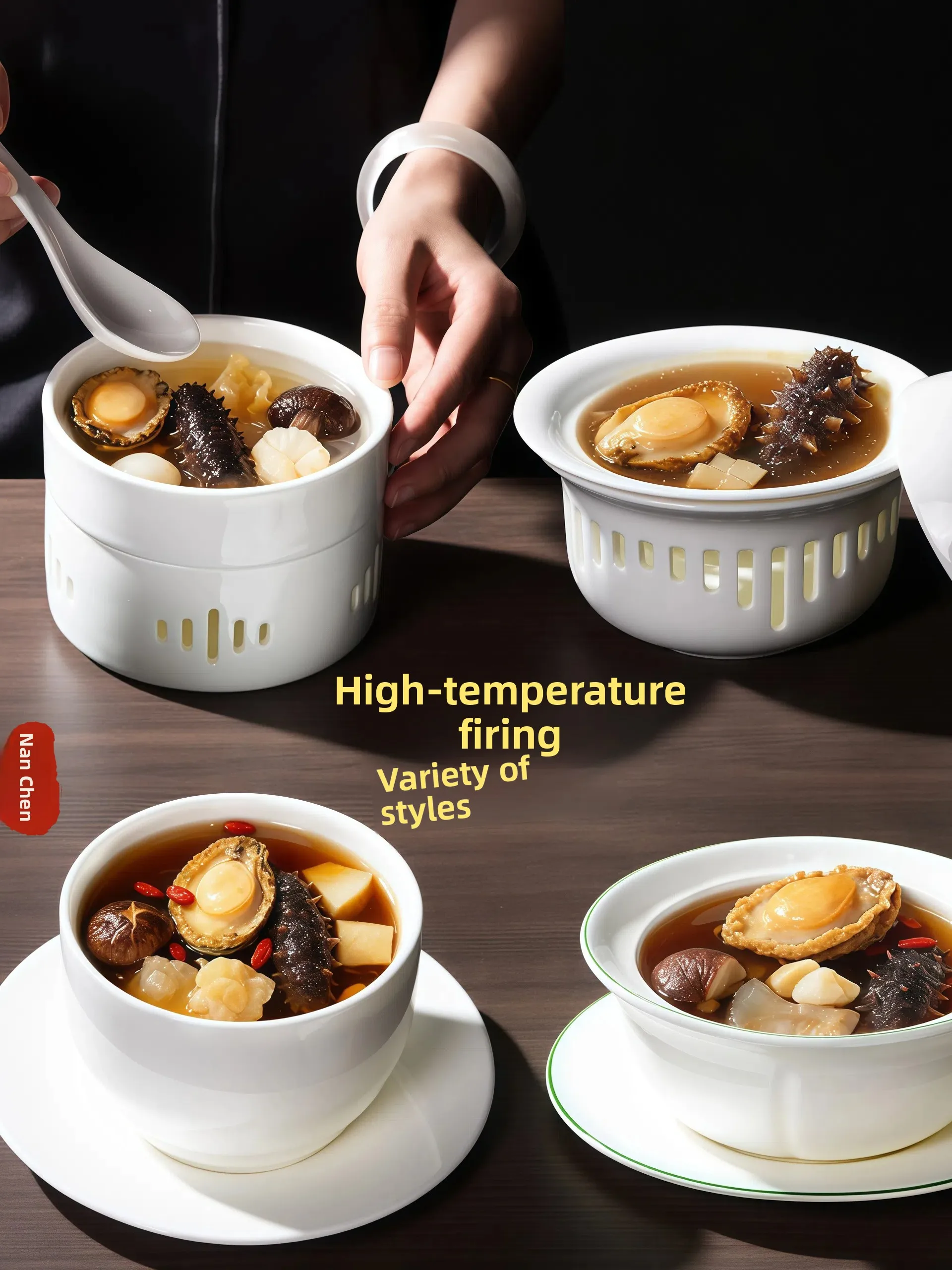 

Новая круглая суповая тарелка из костяного фарфора Cerc, с термоизоляцией, для изысканных блюд с морскими огурцами, для банкетов и отелей