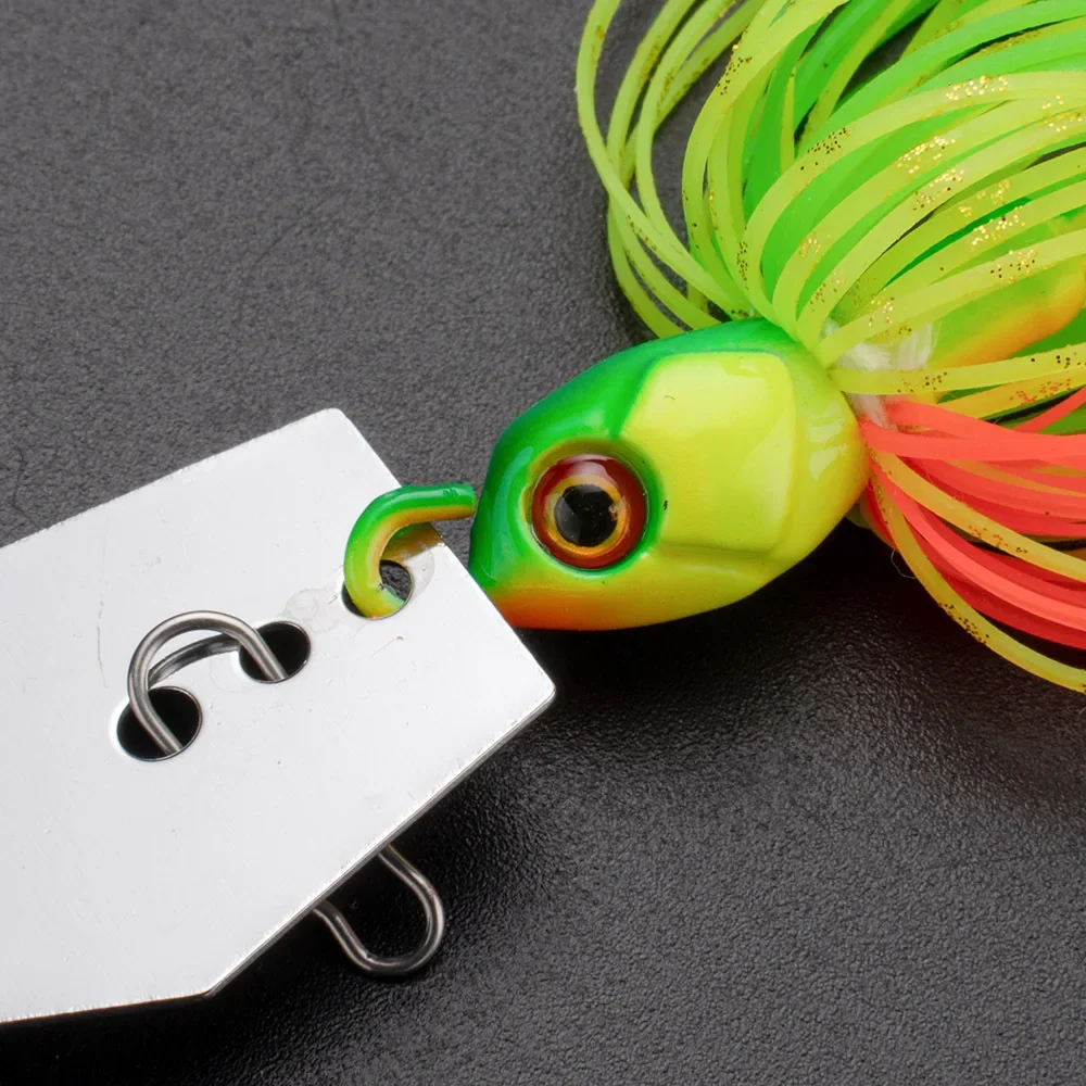 

Bionic Fish Bait With A Bearded Water-blocking Plate Spinner Bait Fishing Lures Kit Pesca Chatter Weedless Metal Blade Rubber