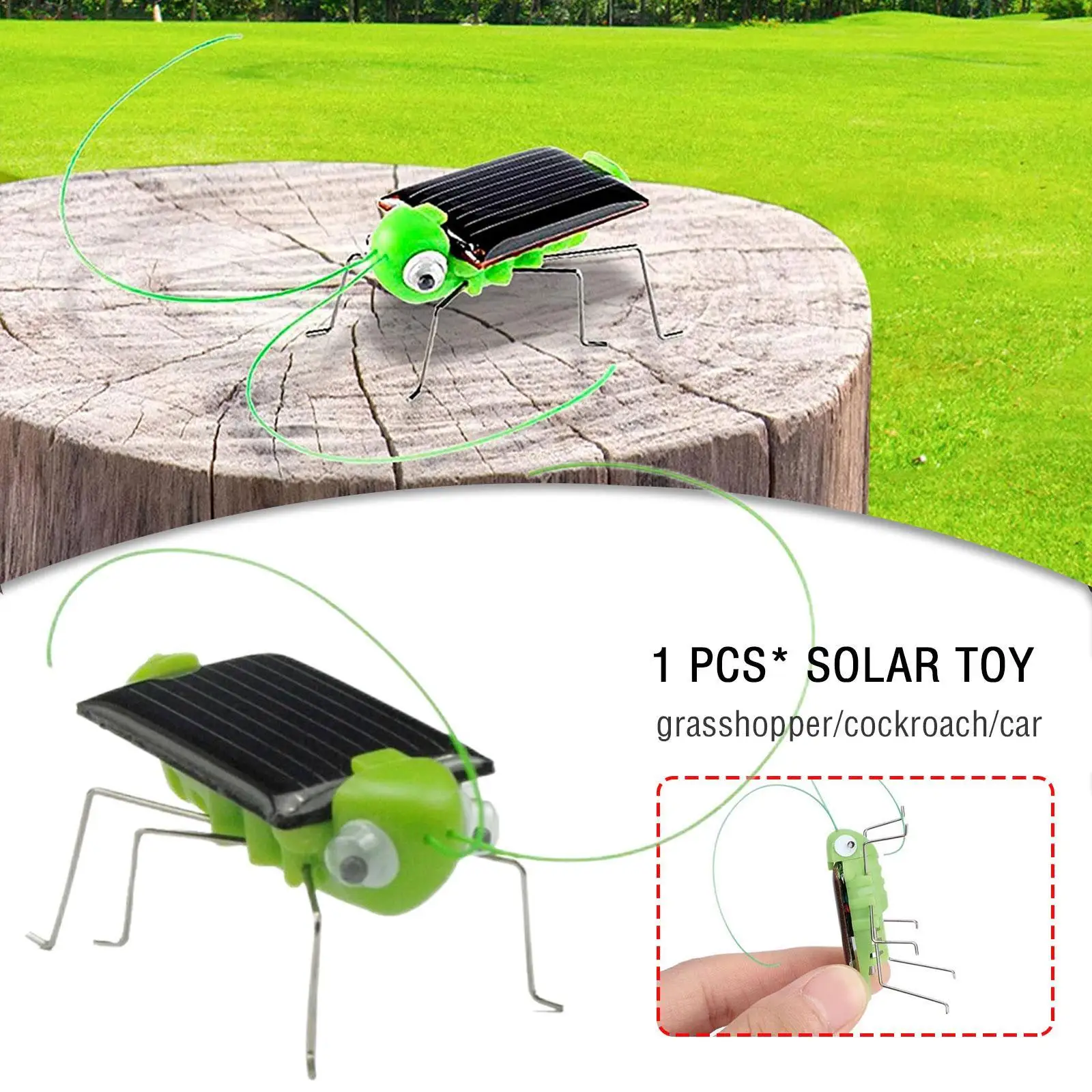 Novelty and Funny Solar Energy Grasshopper Mobile Insect Robot Toys Children Education Toys Funny Interactive Outdoor Toys Gifts