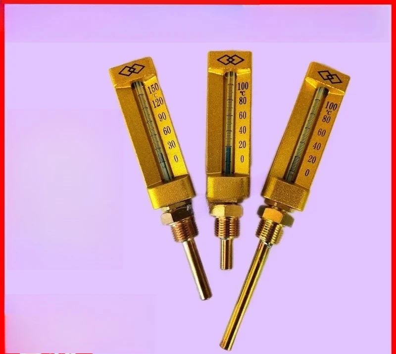 Marine V-type Thermometer WLG-421 Copper Sleeve Metal Sleeve Thermometer 174B Straight Thread Tail Length